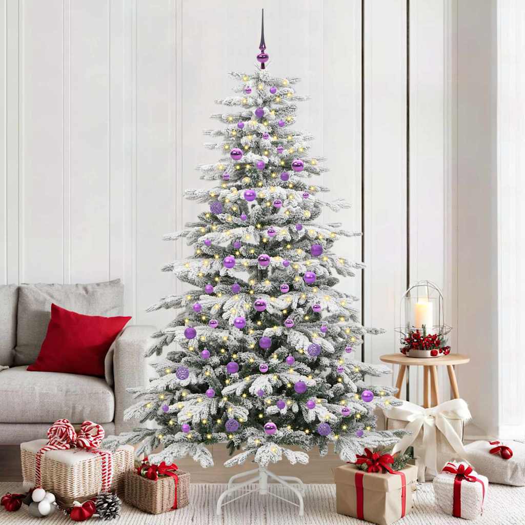 Künstlicher Weihnachtsbaum Klappbar Beschneit
