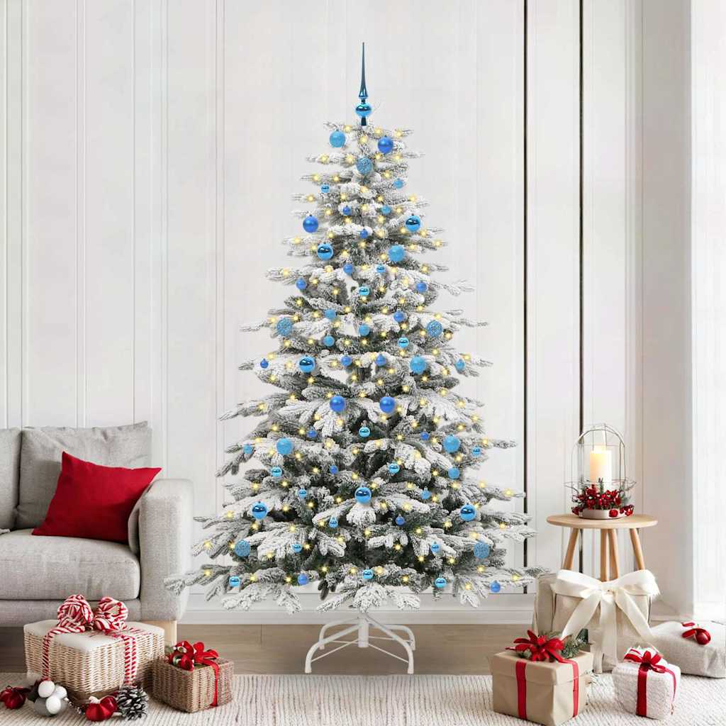 Künstlicher Weihnachtsbaum Klappbar Beschneit