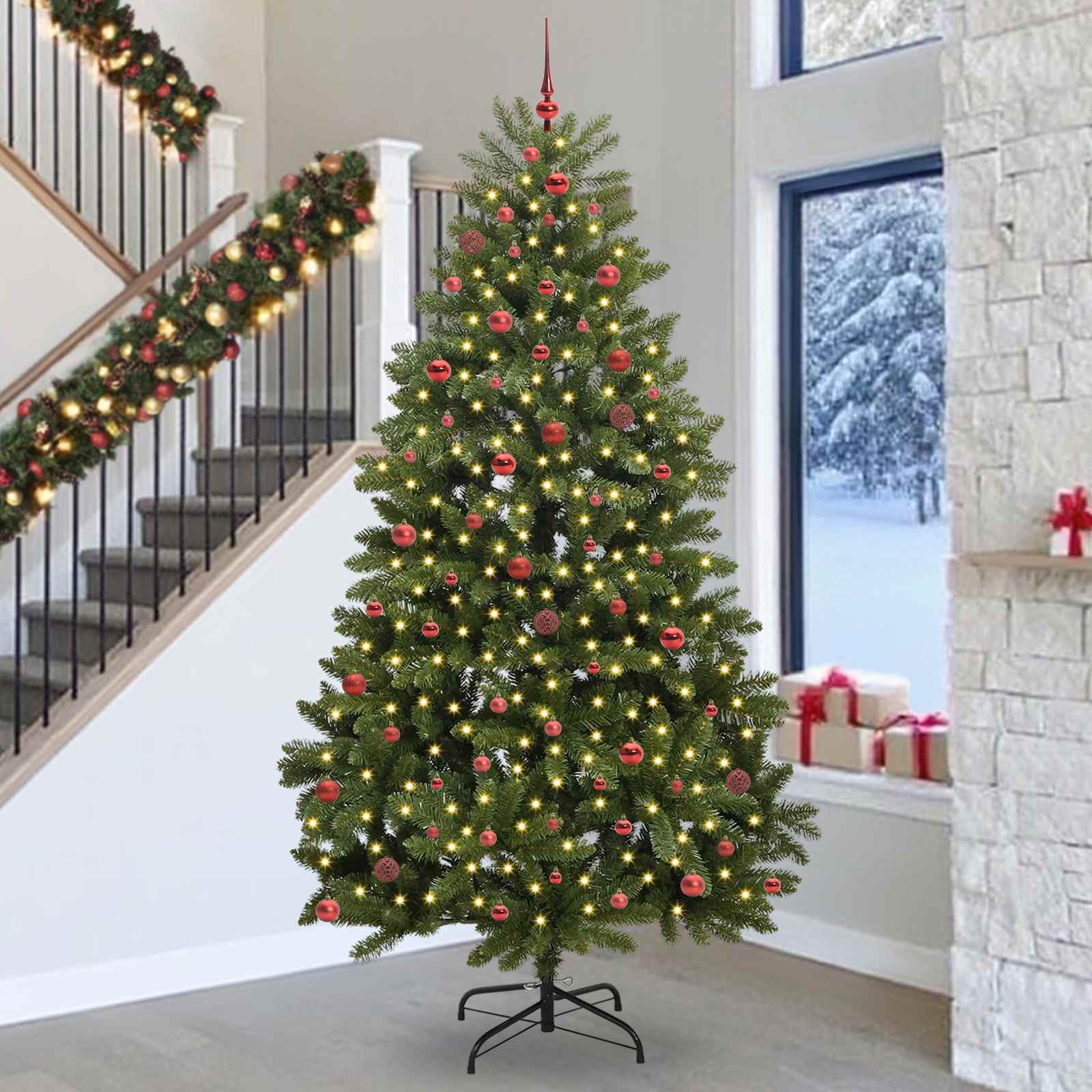 Künstlicher Weihnachtsbaum Klappbar Mit Ständer Grün