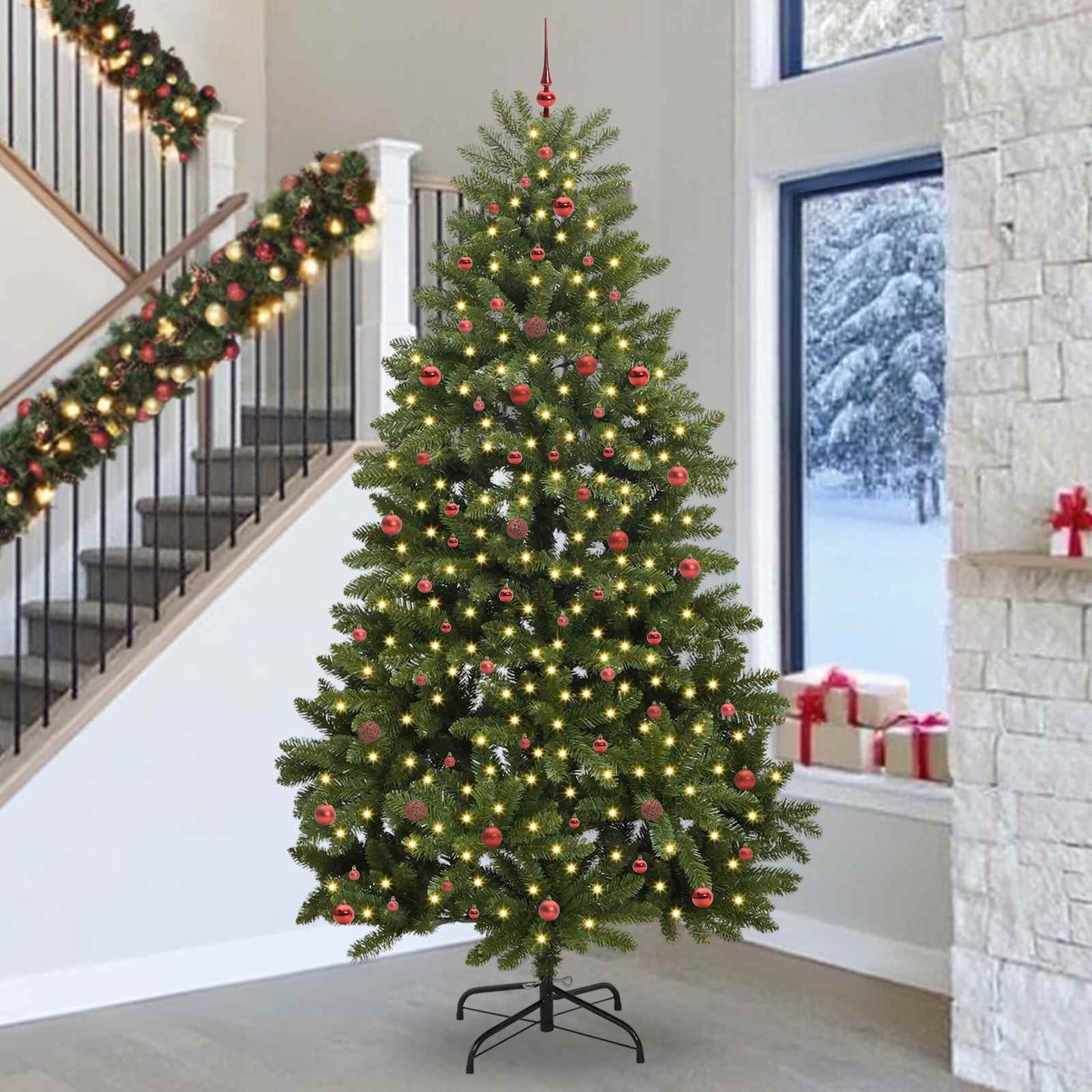 Künstlicher Weihnachtsbaum Klappbar Mit Ständer Grün