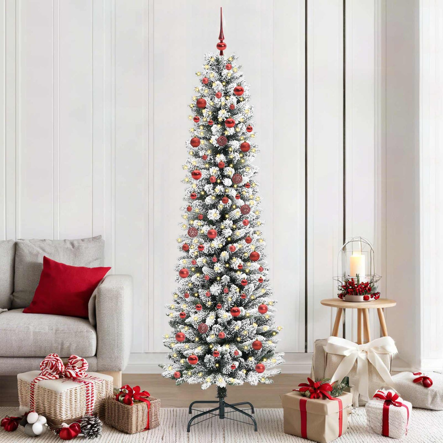 Künstlicher Weihnachtsbaum Mit Schnee 150 Leds