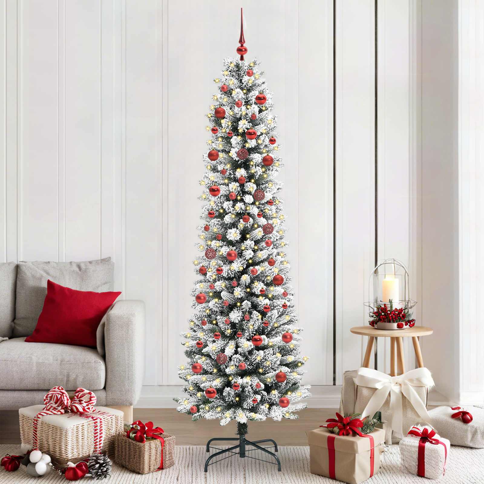 Künstlicher Weihnachtsbaum Mit Schnee 150 Leds