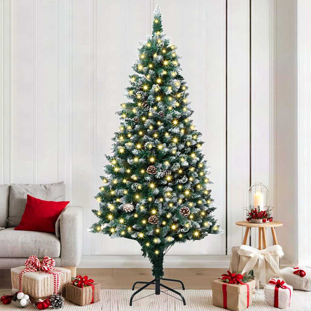 Künstlicher Weihnachtsbaum Mit 300 Leds Mit Ständer Grün 210 Cm