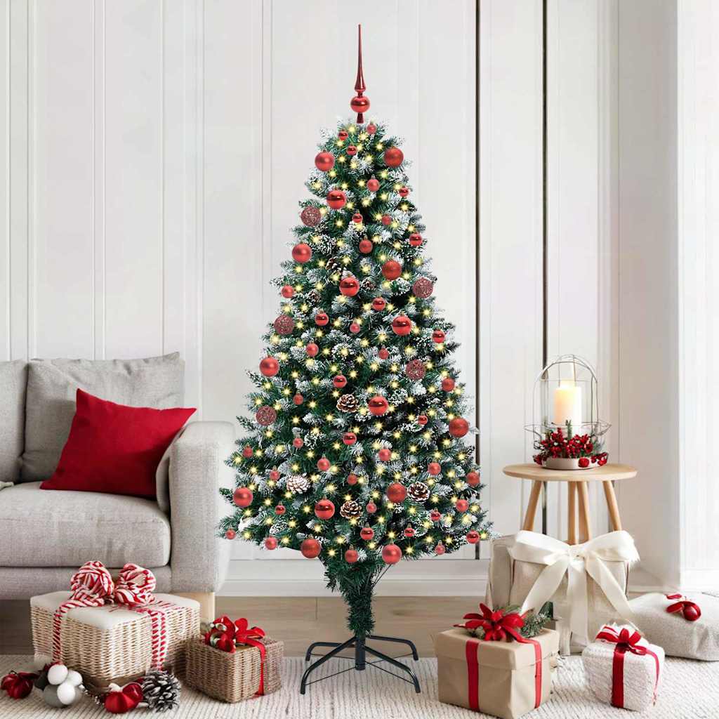 Künstlicher Weihnachtsbaum Mit 300 Leds Mit Ständer Grün 210 Cm