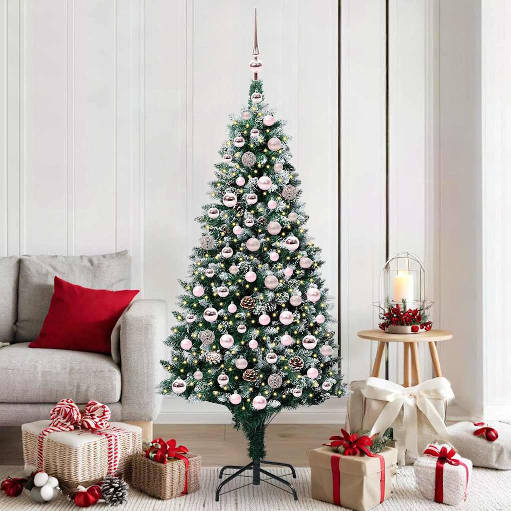 Künstlicher Weihnachtsbaum Mit 300 Leds Mit Ständer Grün 210 Cm
