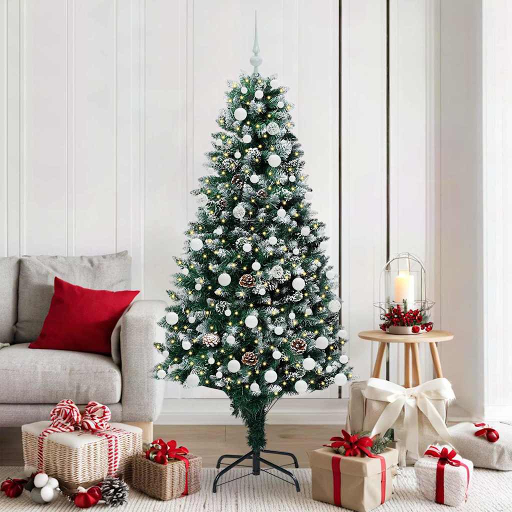 Künstlicher Weihnachtsbaum Mit 300 Leds Mit Ständer Grün 210 Cm