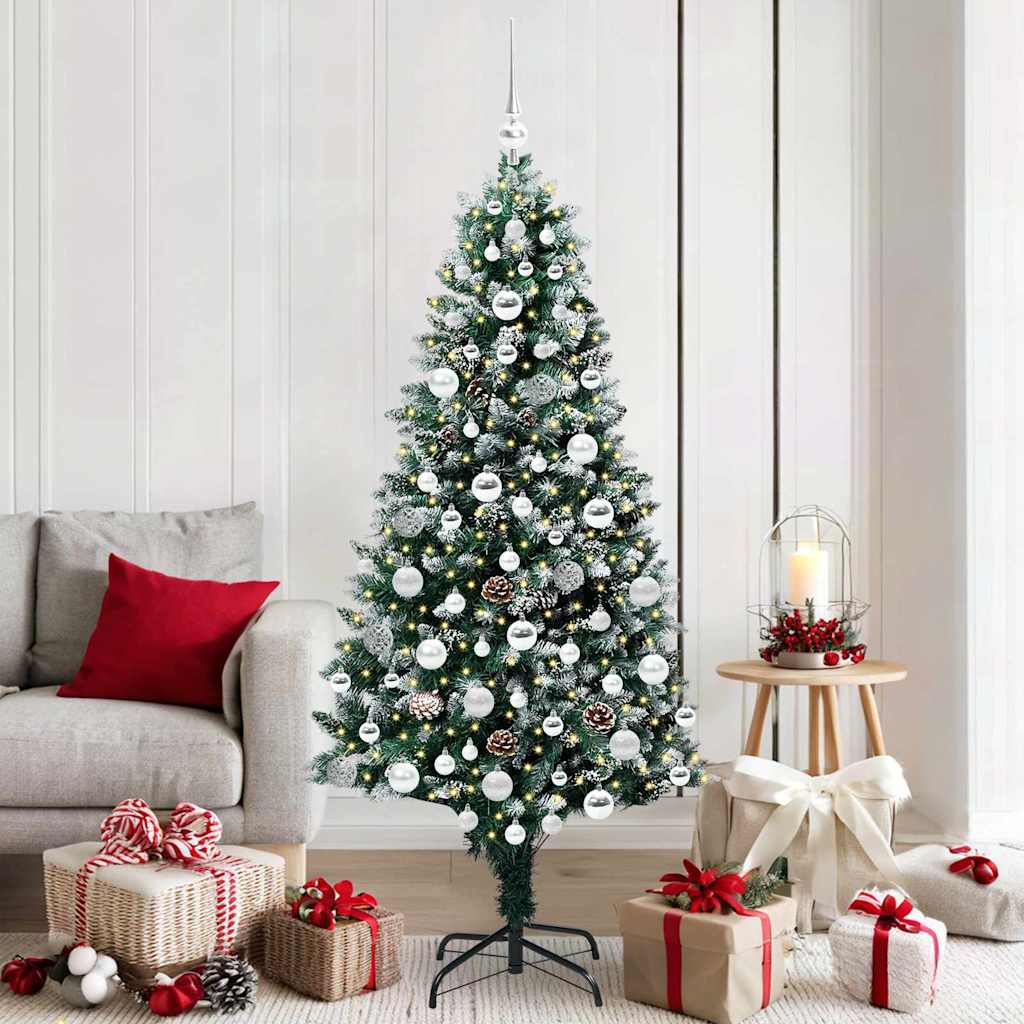 Künstlicher Weihnachtsbaum Mit 300 Leds Mit Ständer Grün 210 Cm