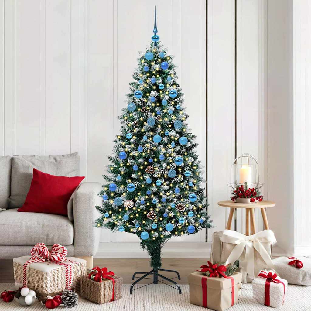 Künstlicher Weihnachtsbaum Mit 300 Leds Mit Ständer Grün 210 Cm