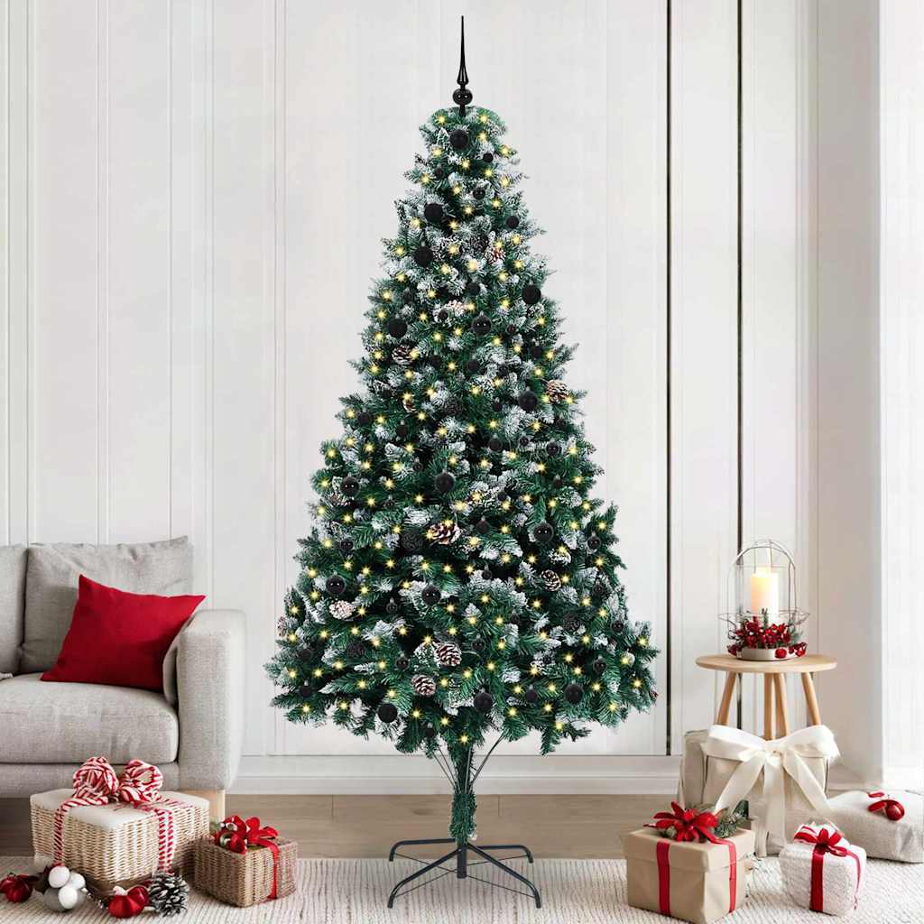 Künstlicher Weihnachtsbaum Mit 300 Leds Mit Ständer Grün 210 Cm