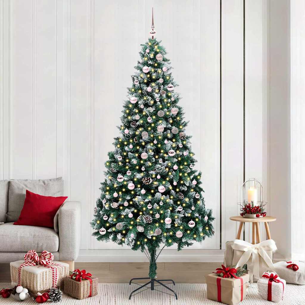 Künstlicher Weihnachtsbaum Mit 300 Leds Mit Ständer Grün 210 Cm