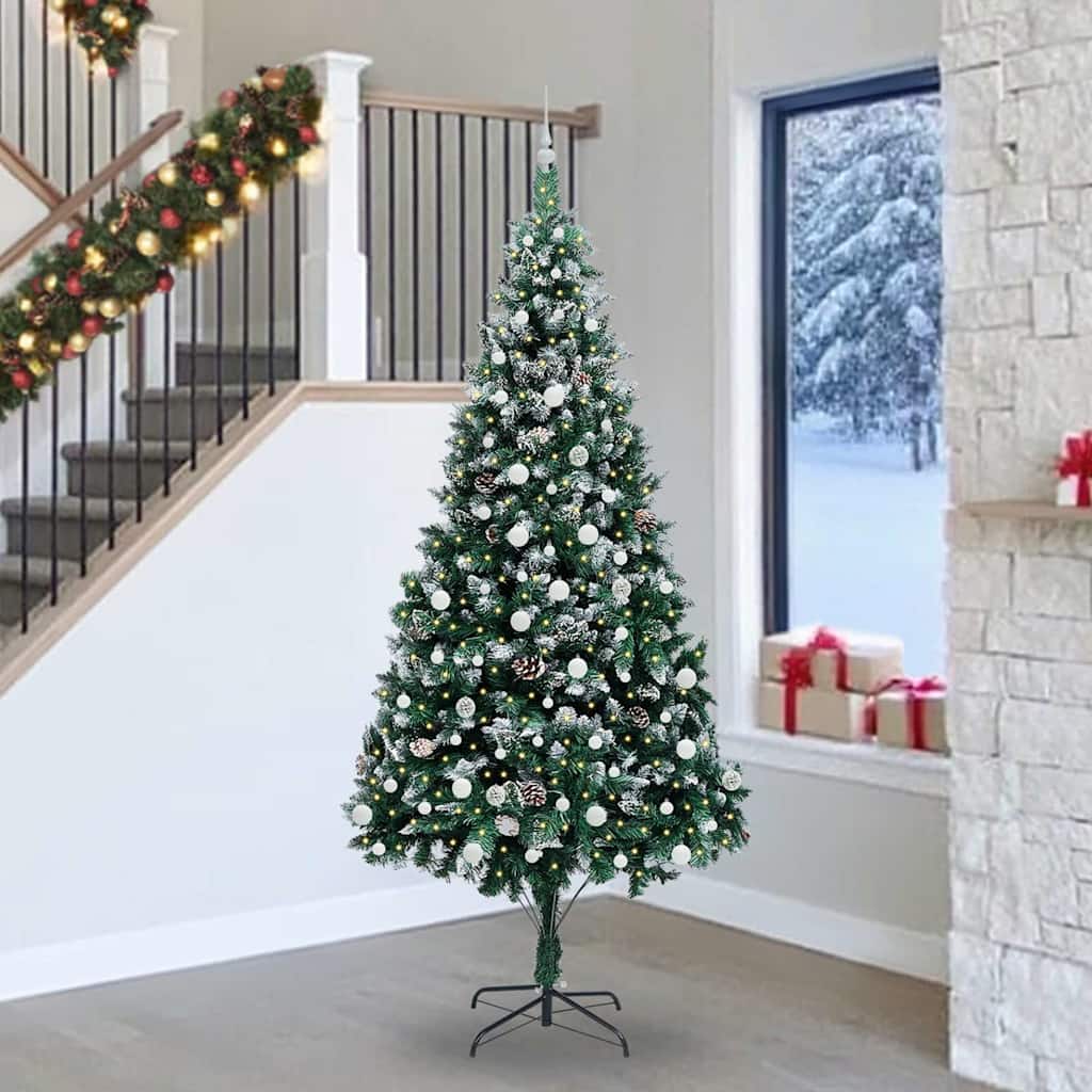 Künstlicher Weihnachtsbaum Mit 300 Leds Mit Ständer Grün 210 Cm