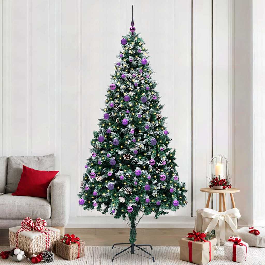 Künstlicher Weihnachtsbaum Mit 300 Leds Mit Ständer Grün 210 Cm