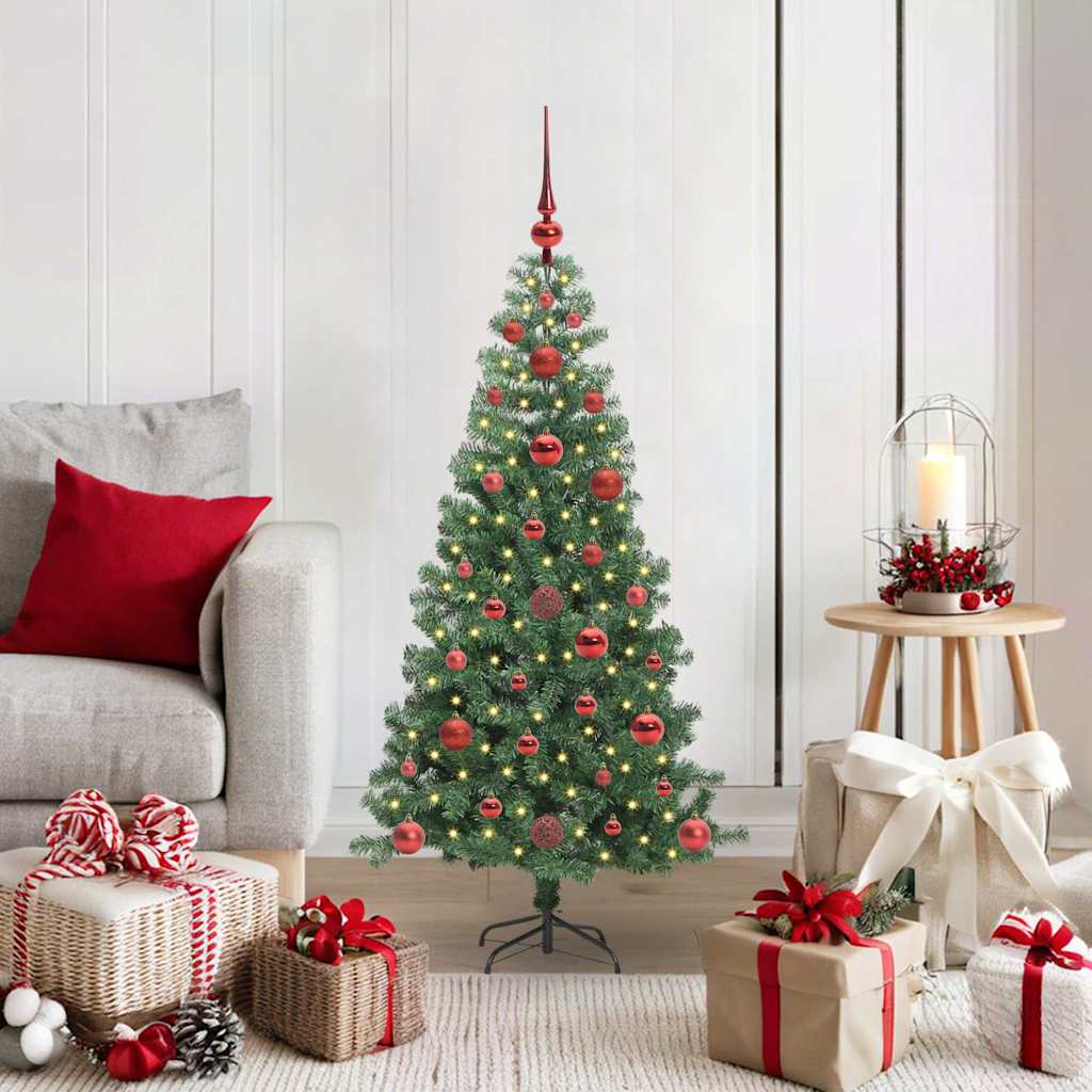Künstlicher Weihnachtsbaum Beleuchtung Kugeln 150Cm 380 Zweige Grün