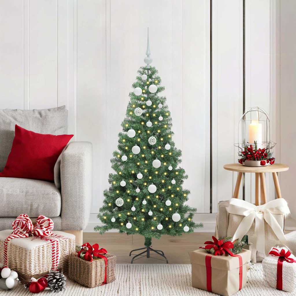 Künstlicher Weihnachtsbaum Beleuchtung Kugeln 150Cm 380 Zweige Grün