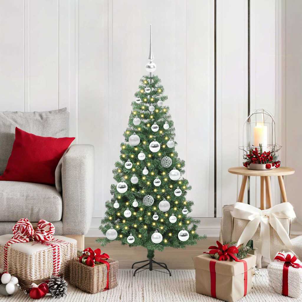 Künstlicher Weihnachtsbaum Beleuchtung Kugeln 150Cm 380 Zweige Grün