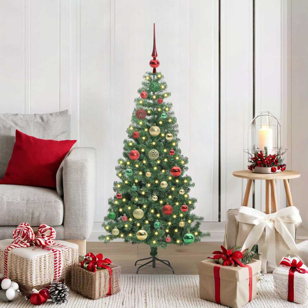 Künstlicher Weihnachtsbaum Beleuchtung Kugeln 150Cm 380 Zweige Grün