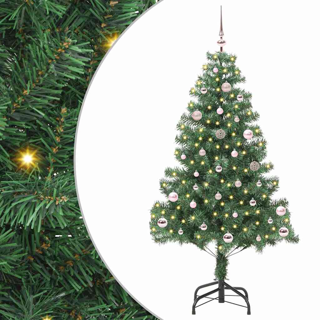 Künstlicher Weihnachtsbaum Beleuchtung Kugeln 150Cm 380 Zweige Grün