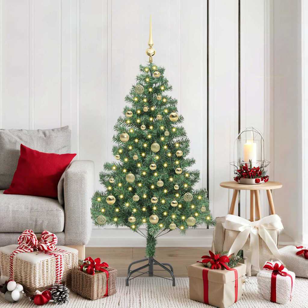 Künstlicher Weihnachtsbaum Beleuchtung Kugeln 150Cm 380 Zweige Grün