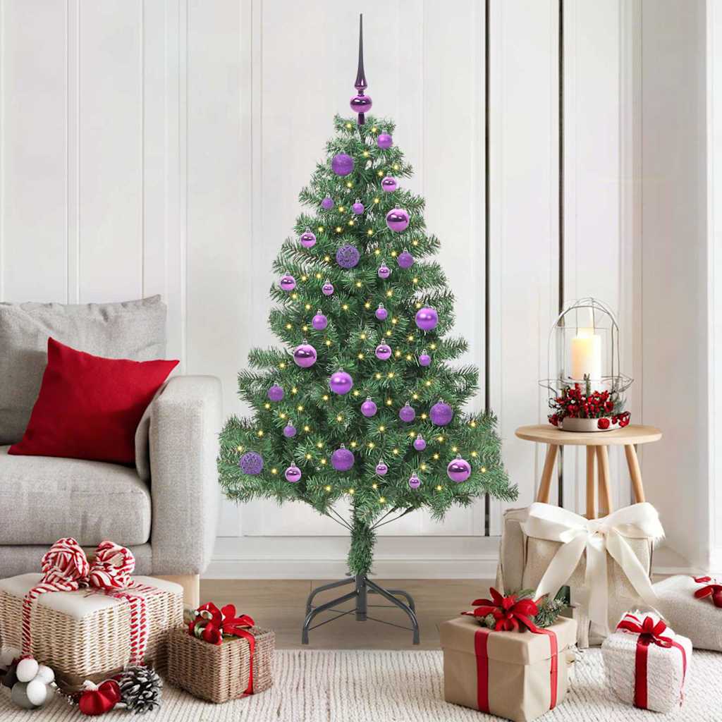Künstlicher Weihnachtsbaum Beleuchtung Kugeln 150Cm 380 Zweige Grün