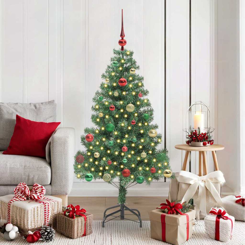 Künstlicher Weihnachtsbaum Beleuchtung Kugeln 150Cm 380 Zweige Grün