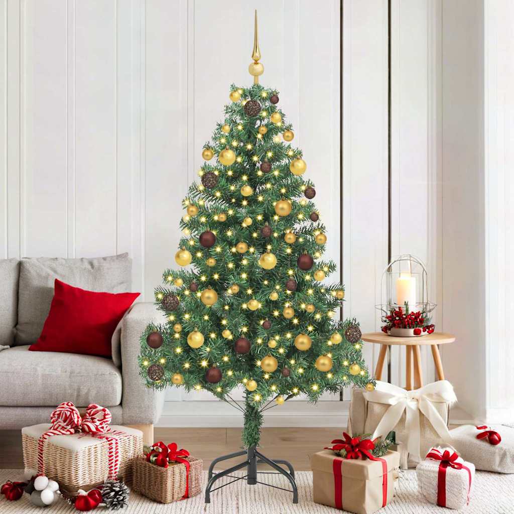 Künstlicher Weihnachtsbaum Beleuchtung Kugeln 150Cm 380 Zweige Grün