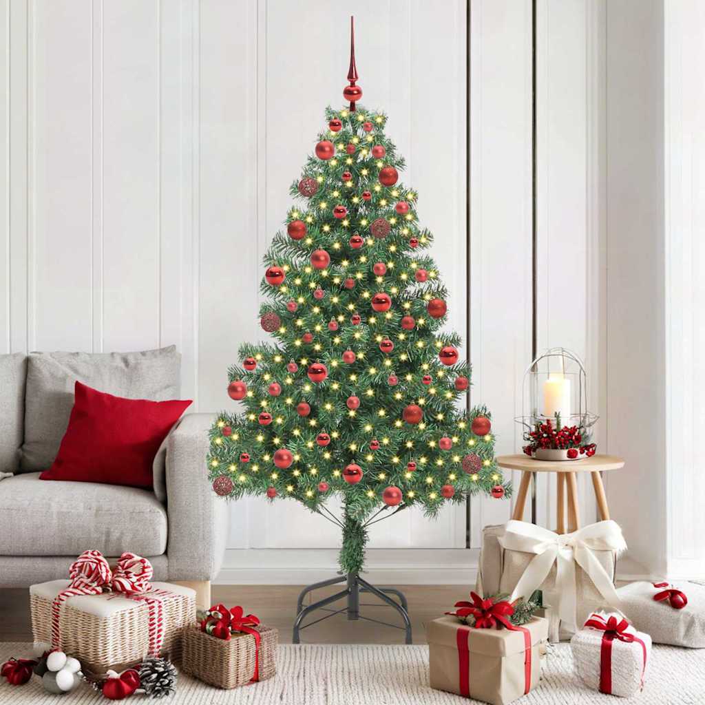 Künstlicher Weihnachtsbaum Beleuchtung Kugeln 150Cm 380 Zweige Grün