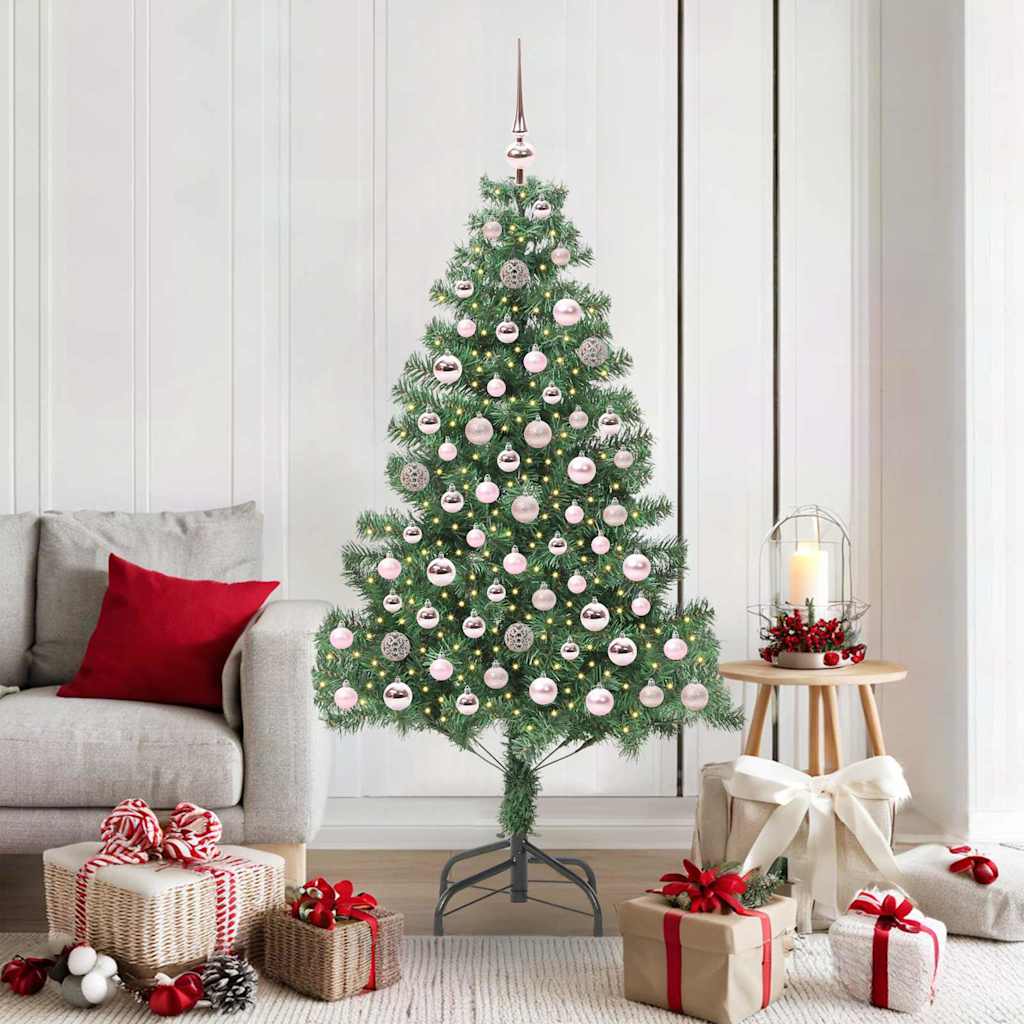 Künstlicher Weihnachtsbaum Beleuchtung Kugeln 150Cm 380 Zweige Grün