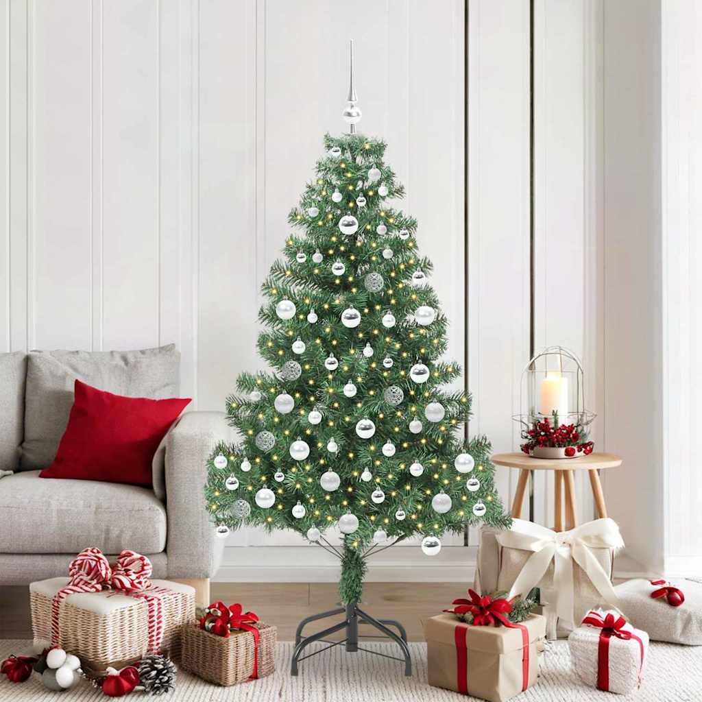 Künstlicher Weihnachtsbaum Beleuchtung Kugeln 150Cm 380 Zweige Grün