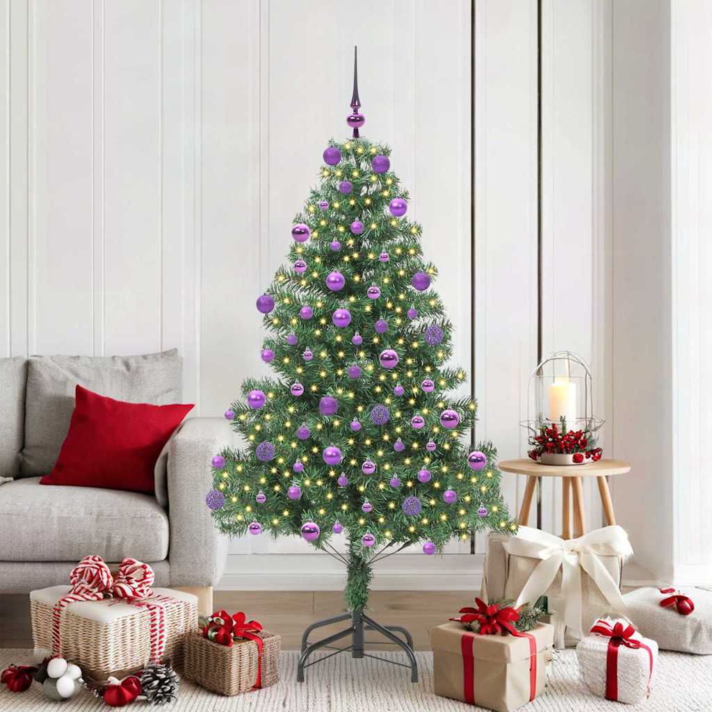 Künstlicher Weihnachtsbaum Beleuchtung Kugeln 150Cm 380 Zweige Grün