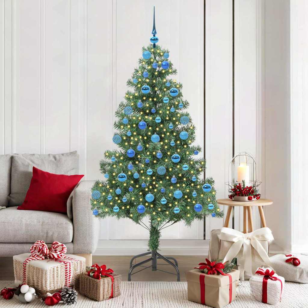 Künstlicher Weihnachtsbaum Beleuchtung Kugeln 150Cm 380 Zweige Grün