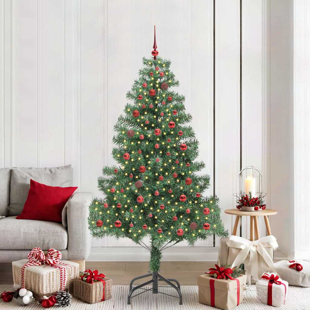 Künstlicher Weihnachtsbaum Beleuchtung Kugeln 150Cm 380 Zweige Grün