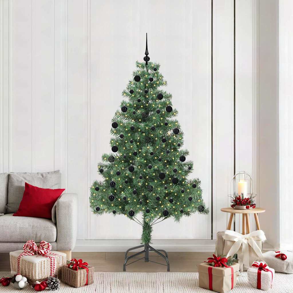 Künstlicher Weihnachtsbaum Beleuchtung Kugeln 150Cm 380 Zweige Grün