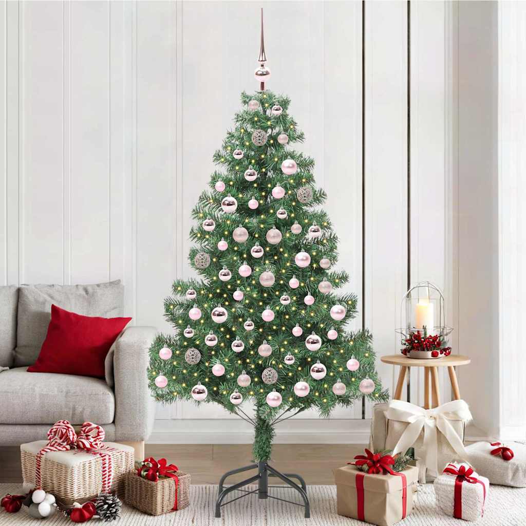 Künstlicher Weihnachtsbaum Beleuchtung Kugeln 150Cm 380 Zweige Grün