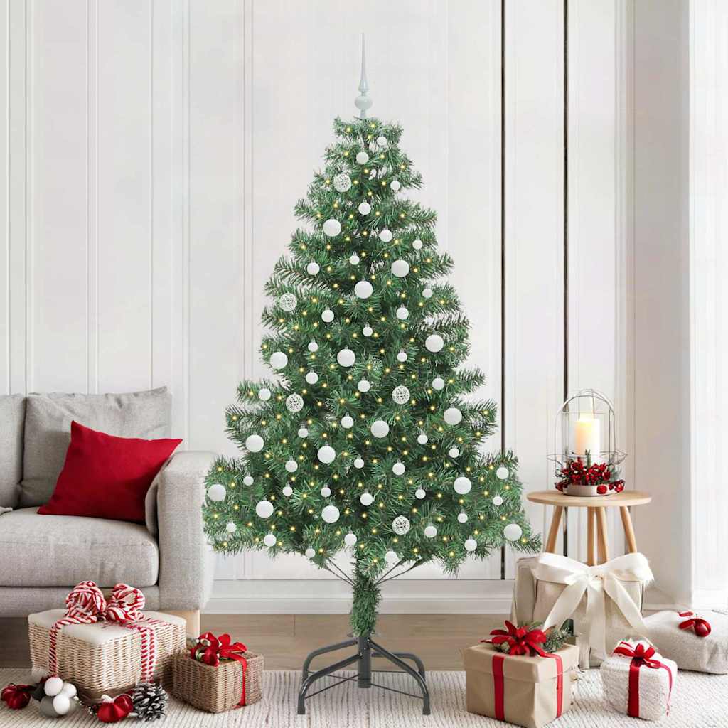 Künstlicher Weihnachtsbaum Beleuchtung Kugeln 150Cm 380 Zweige Grün