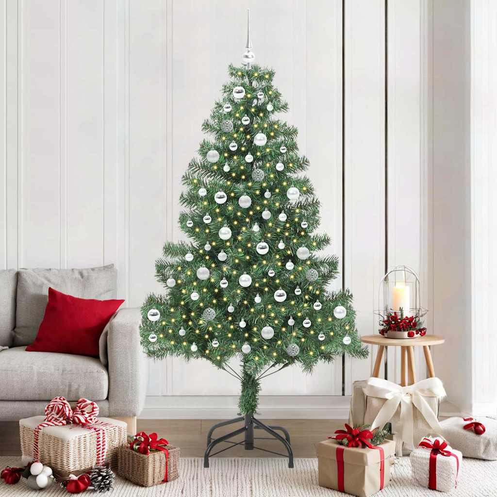 Künstlicher Weihnachtsbaum Beleuchtung Kugeln 150Cm 380 Zweige Grün