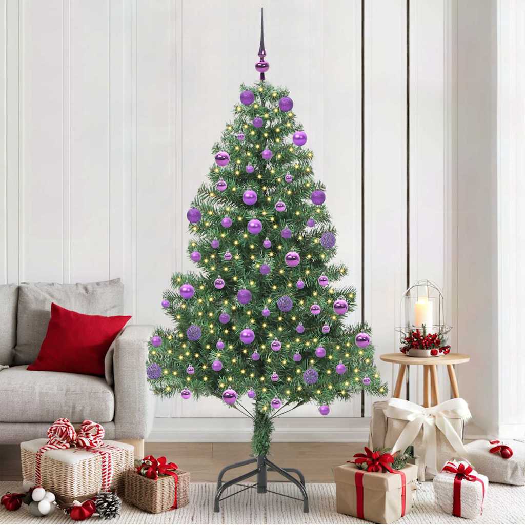 Künstlicher Weihnachtsbaum Beleuchtung Kugeln 150Cm 380 Zweige Grün