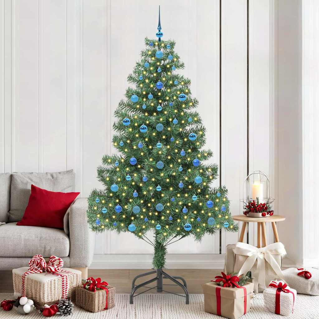 Künstlicher Weihnachtsbaum Beleuchtung Kugeln 150Cm 380 Zweige Grün