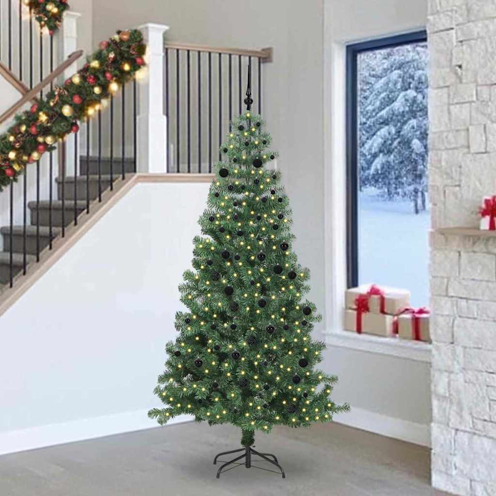 Künstlicher Weihnachtsbaum Beleuchtung Kugeln 150Cm 380 Zweige Grün
