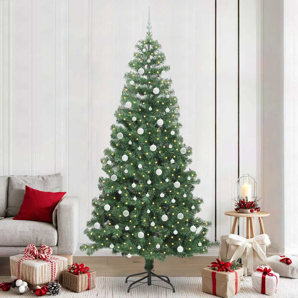 Künstlicher Weihnachtsbaum Beleuchtung Kugeln 150Cm 380 Zweige Grün