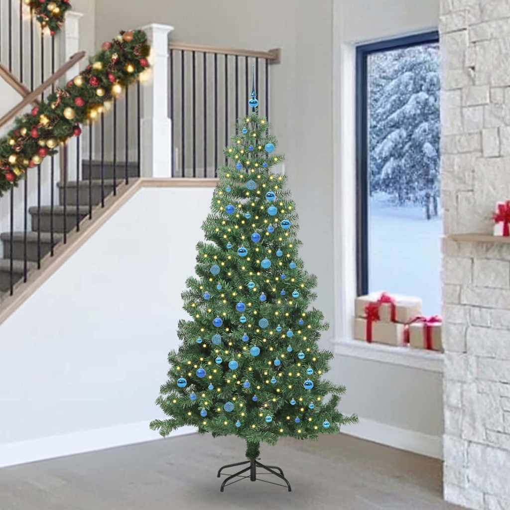 Künstlicher Weihnachtsbaum Beleuchtung Kugeln 150Cm 380 Zweige Grün