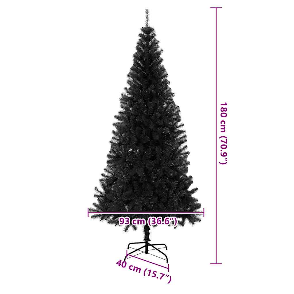 Weihnachtsbaum Mit 300 Leds Mit Ständer Pvc Schwarz