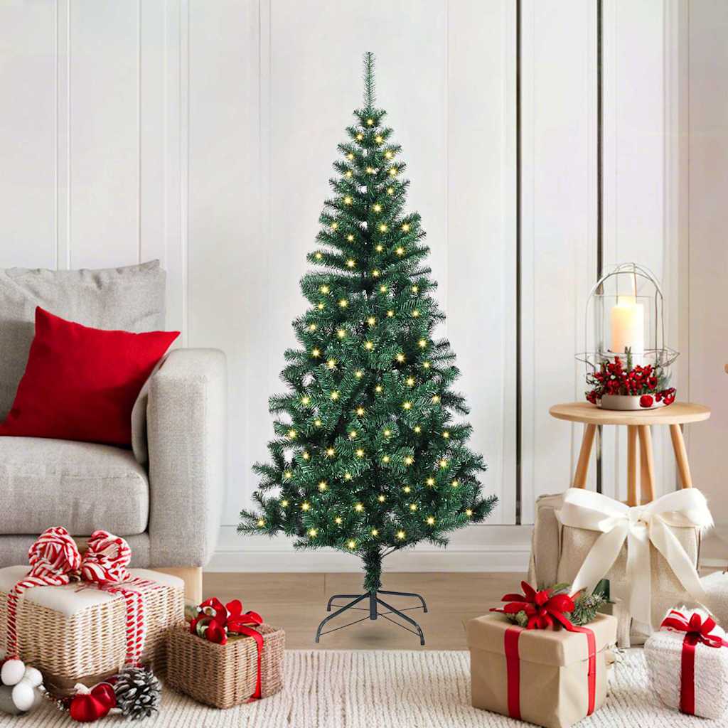 Künstlicher Vorbeleuchteter Weihnachtsbaum Grün