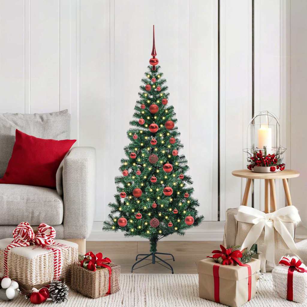 Künstlicher Vorbeleuchteter Weihnachtsbaum Grün