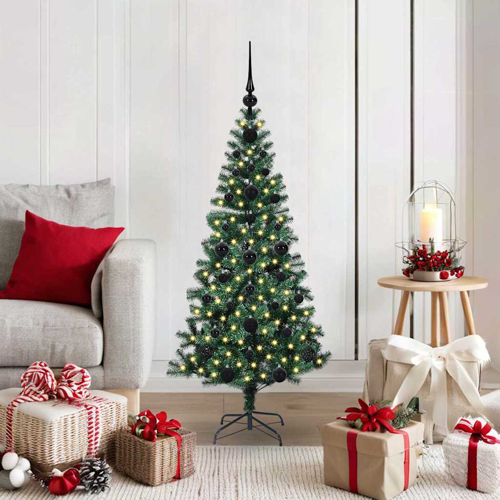 Künstlicher Vorbeleuchteter Weihnachtsbaum Grün