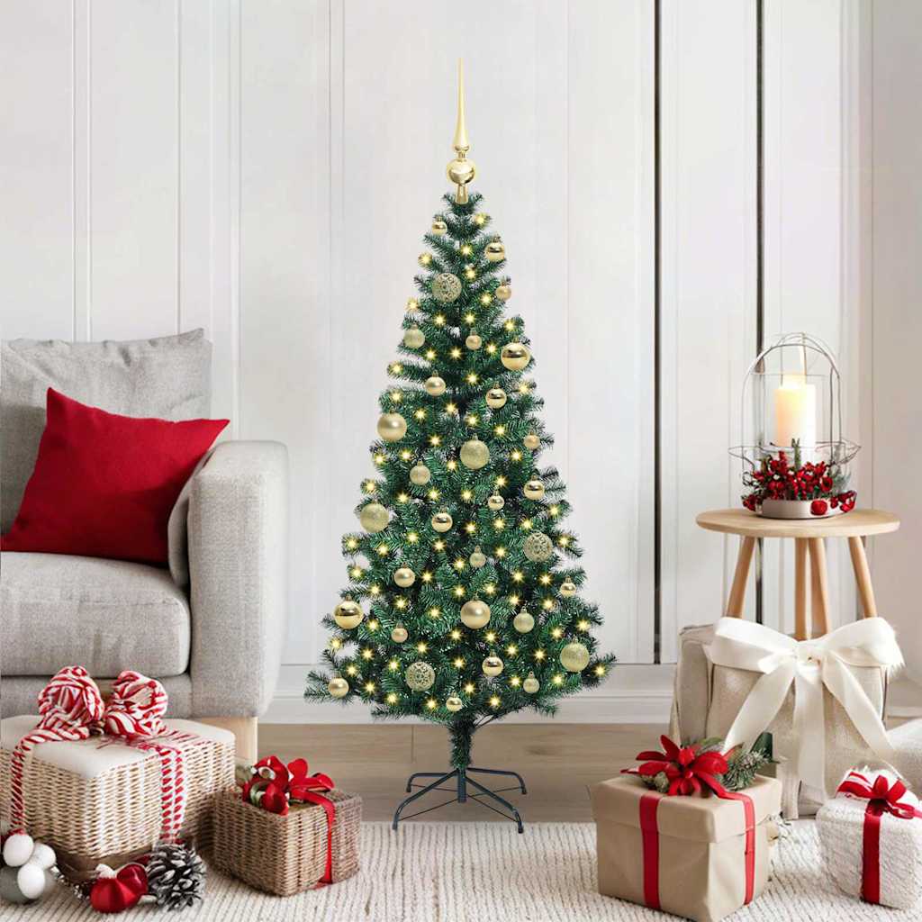 Künstlicher Vorbeleuchteter Weihnachtsbaum Grün