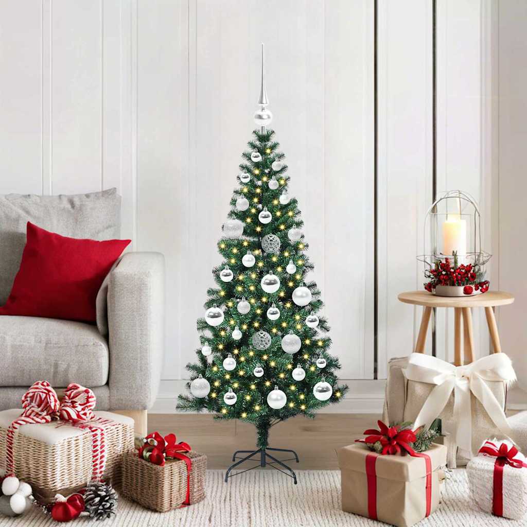 Künstlicher Vorbeleuchteter Weihnachtsbaum Grün