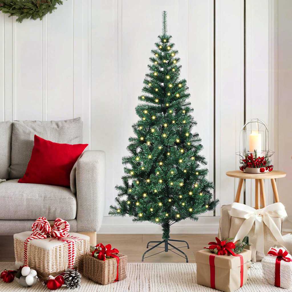 Künstlicher Vorbeleuchteter Weihnachtsbaum Grün