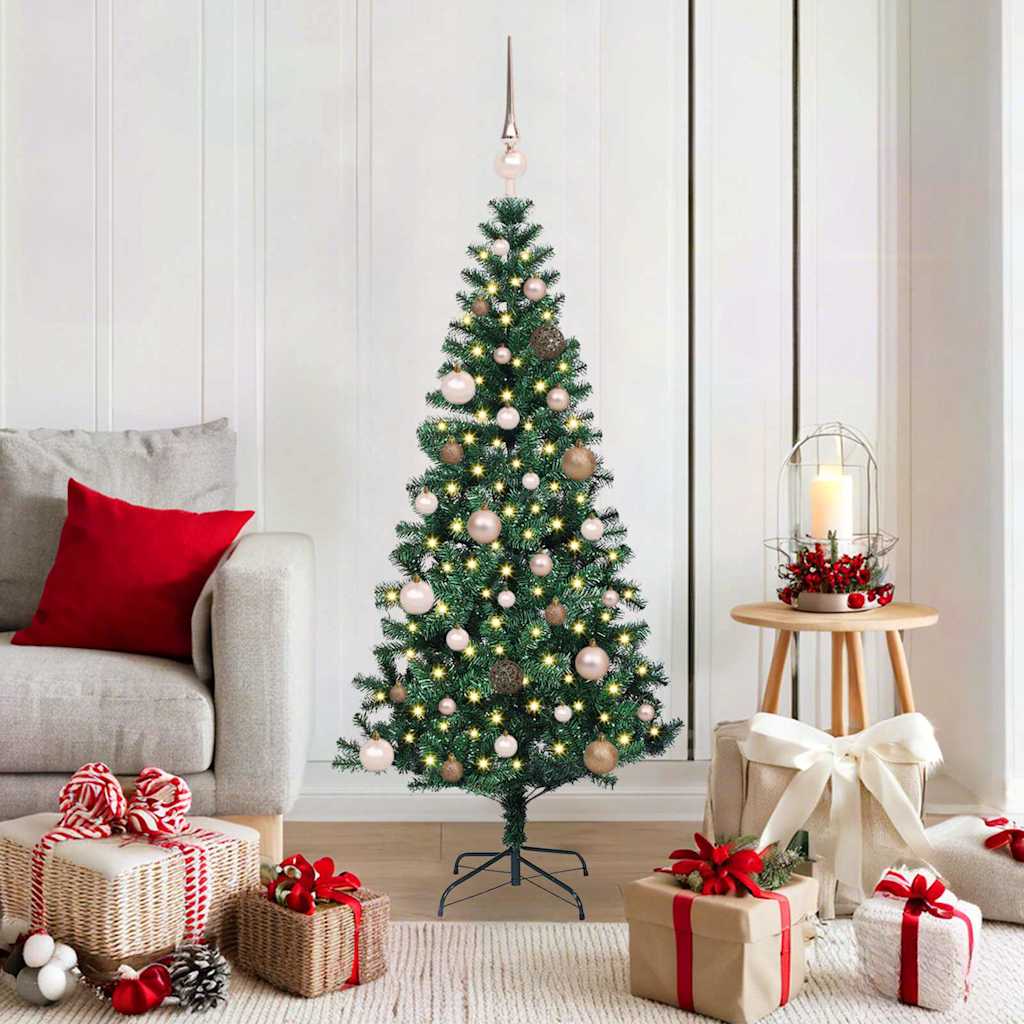 Künstlicher Vorbeleuchteter Weihnachtsbaum Grün