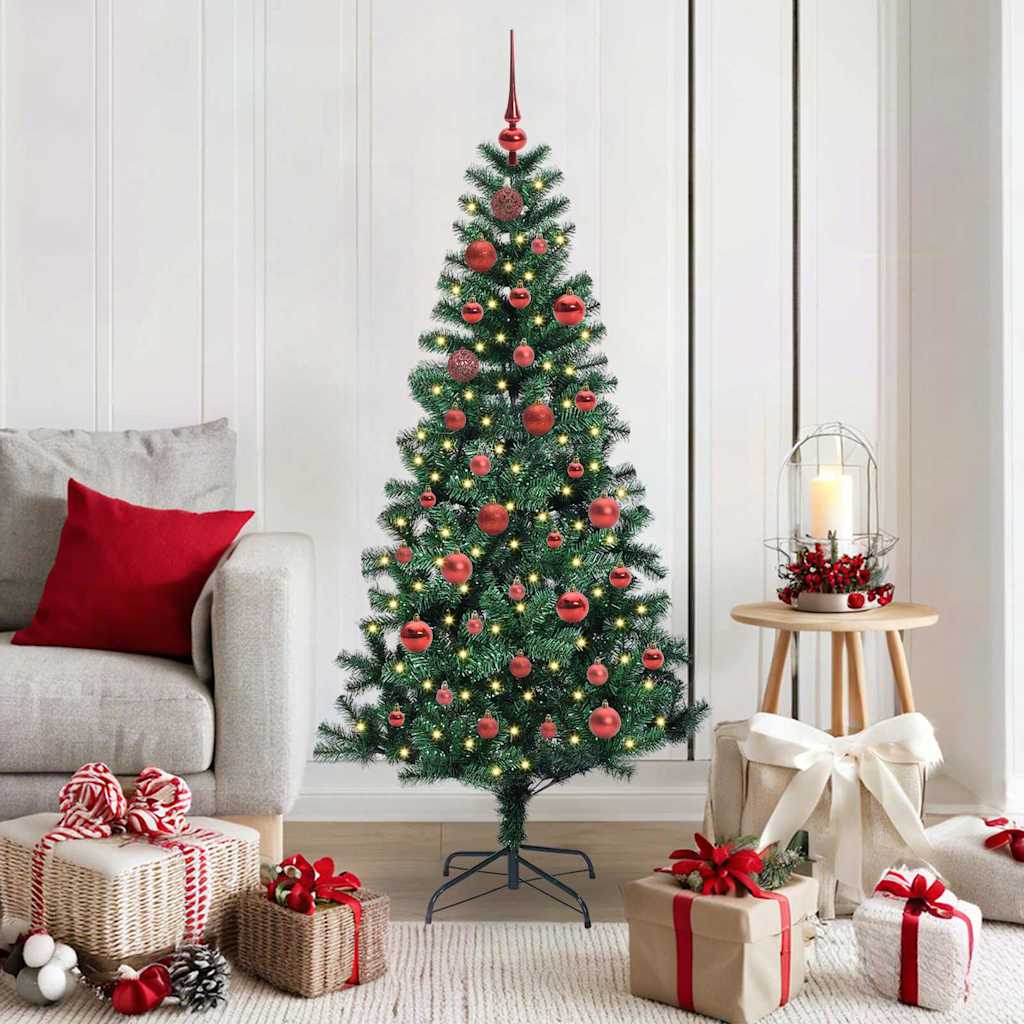 Künstlicher Vorbeleuchteter Weihnachtsbaum Grün