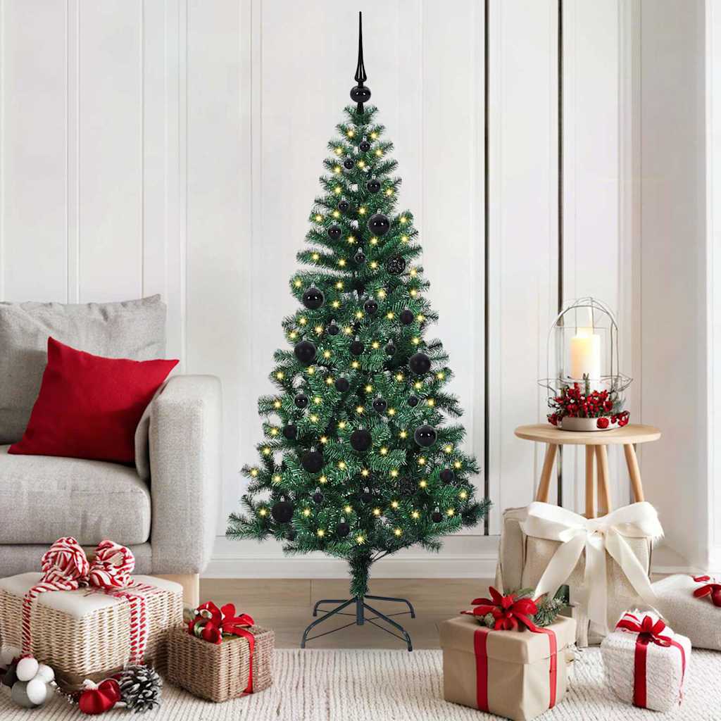 Künstlicher Vorbeleuchteter Weihnachtsbaum Grün